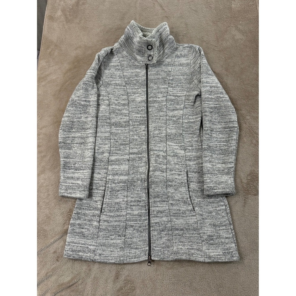 Kuhl Ascendyr Long Coat Womens Size Small Heathered Gray Sweater Soft Fleece EUC